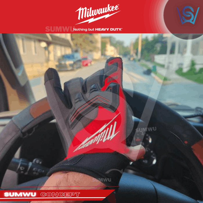 MILWAUKEE WRECKING WORK GLOVES (SIZE: L/XL/XXL) - Image 6