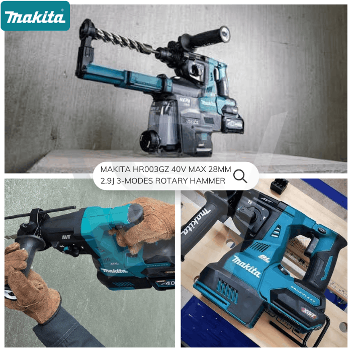 MAKITA HR003GZ 40V MAX 28MM 2.9J 3-MODES ROTARY HAMMER - Image 8