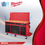 MILWAUKEE 61'' MOBILE WORK STATION WITH HARDWOOD TOP & 11-DRAWER