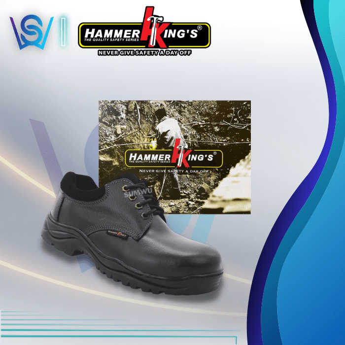 HAMMER KING LOW CUT LACE UP STANDARD SAFETY SHOE 13030 BLACK