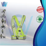 ADJUSTABLE REFLECTIVE SAFETY BELT VEST FLUORESCENT GREEN
