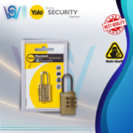 YALE 3 DIGIT RESETTABLE BRASS PADLOCK Y150/22/120