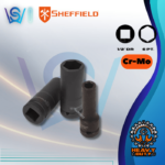 SHEFFIELD CR-MO 1/2"DR. 6PT STANDARD DEEP IMPACT SOCKET (12MM - 32MM)