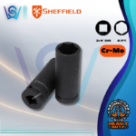 SHEFFIELD CR-MO 3/4"DR. 6PT STANDARD DEEP IMPACT SOCKET (30-46MM)