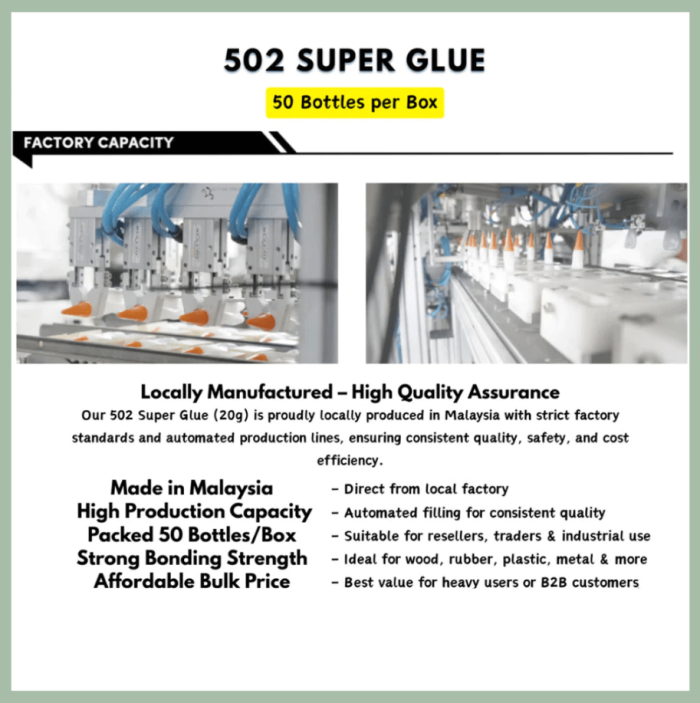 SUPER GLUE 502 FAST DRY WATERLY TYPE GLUE (3 SECOND GLUE) - Image 3