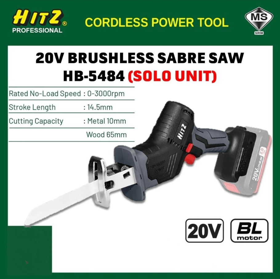 HITZ 20V CORDLESS 14.5MM SABRE SAW HB-5484 - Image 2
