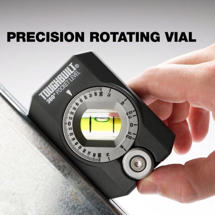 TOUGHBUILT 360 DEGREE POCKET LEVEL TB-H2-L-4R - Image 6