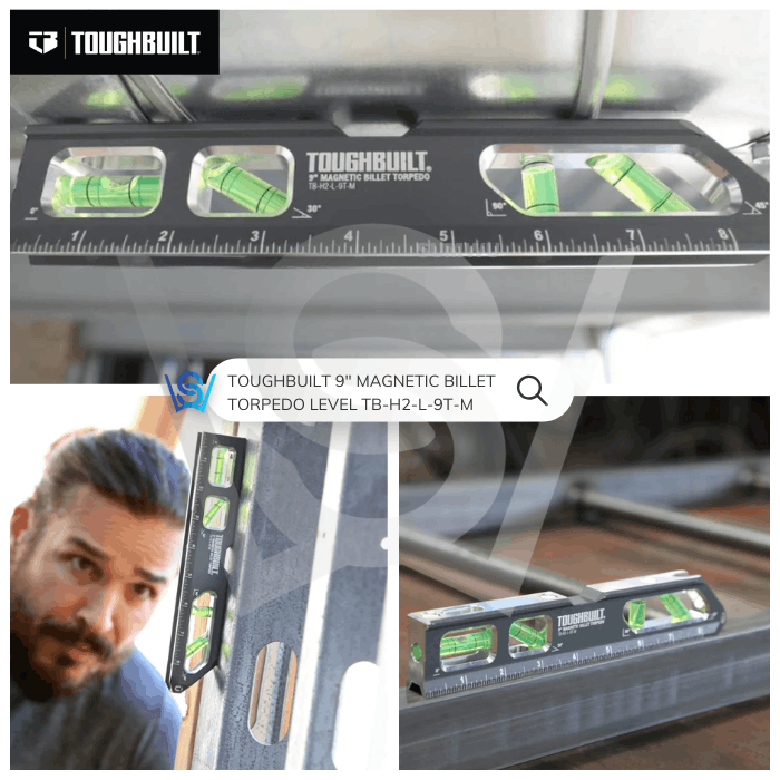 TOUGHBUILT 9" MAGNETIC BILLET TORPEDO LEVEL TB-H2-L-9T-M - Image 10