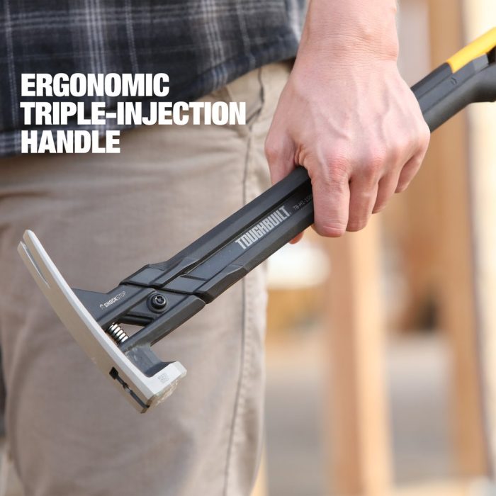 TOUGHBUILT 24OZ SHOCKSTOP MILLED FACE STEEL RIP HAMMER TB-H1-1SBR-S24X - Image 7