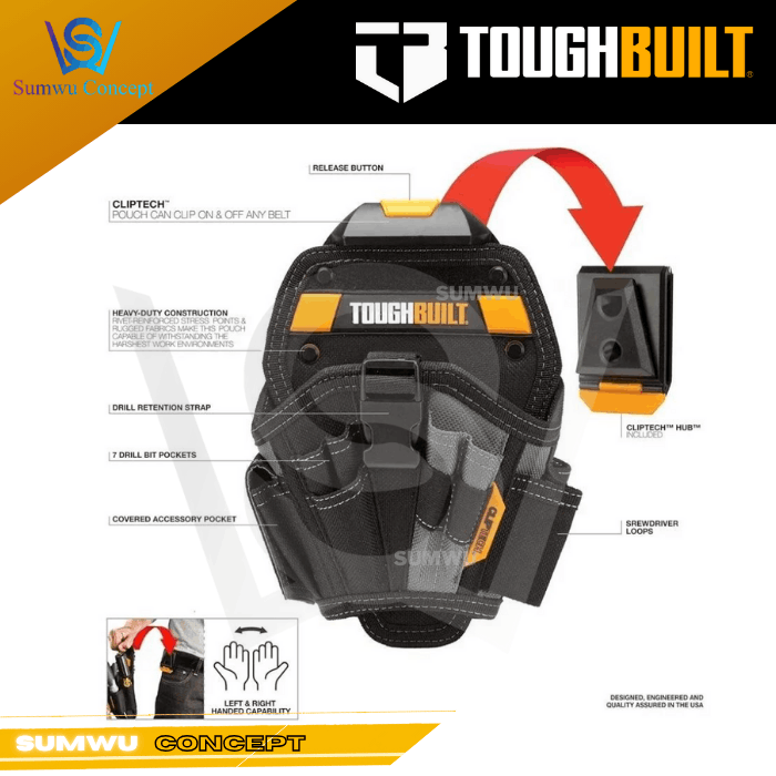 TOUGHBUILT DRILL HOLSTER LARGE TB-CT-20L - Image 2