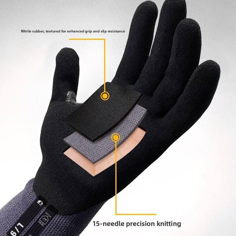 TOUGHBUILT CUT LEVEL 1 NITRILE DIPPED WORK GLOVES TB-P2-10-1 - Image 7