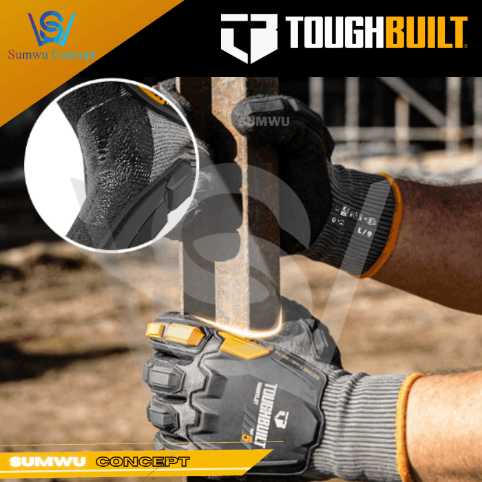 TOUGHBUILT IMPACT CUT LEVEL 5 NITRILE DIPPED WORK GLOVES TB-P2-11-5 - Image 4