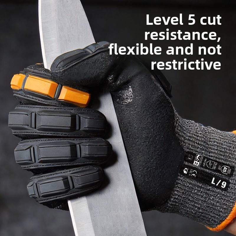 TOUGHBUILT IMPACT CUT LEVEL 5 NITRILE DIPPED WORK GLOVES TB-P2-11-5 - Image 7