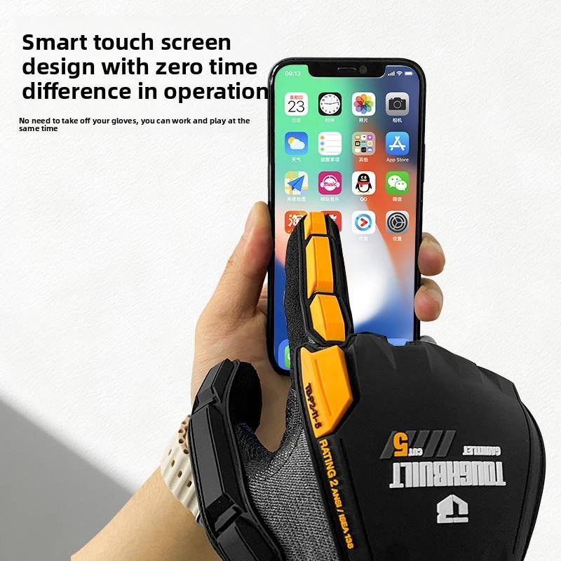 TOUGHBUILT IMPACT CUT LEVEL 5 NITRILE DIPPED WORK GLOVES TB-P2-11-5 - Image 8
