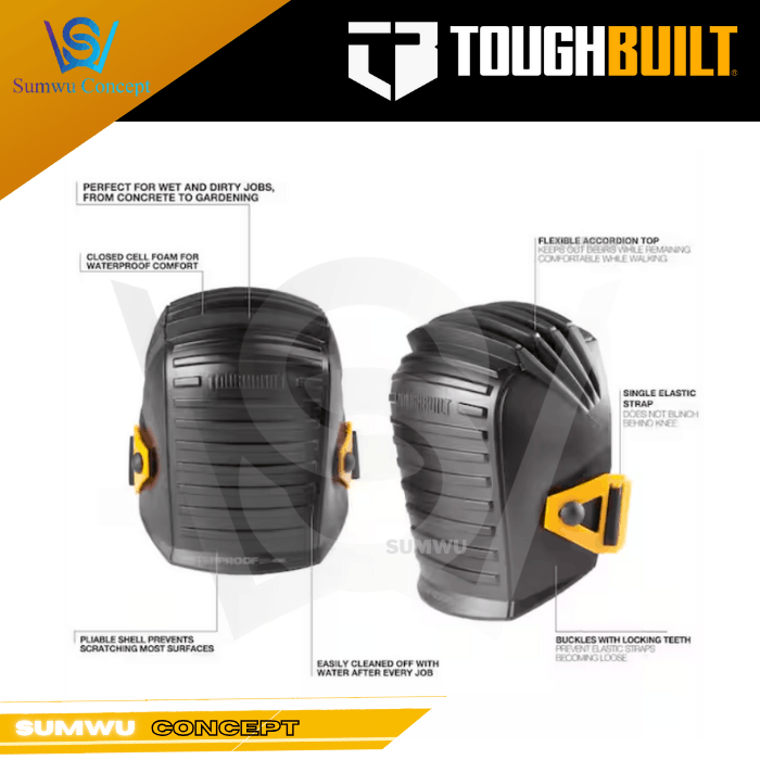 TOUGHBUILT WATERPROOF KNEE PADS TB-KP-102 - Image 2