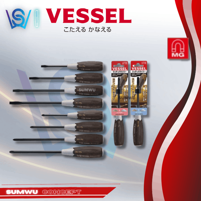 VESSEL B300 WOOD-COMPO SCREWDRIVER