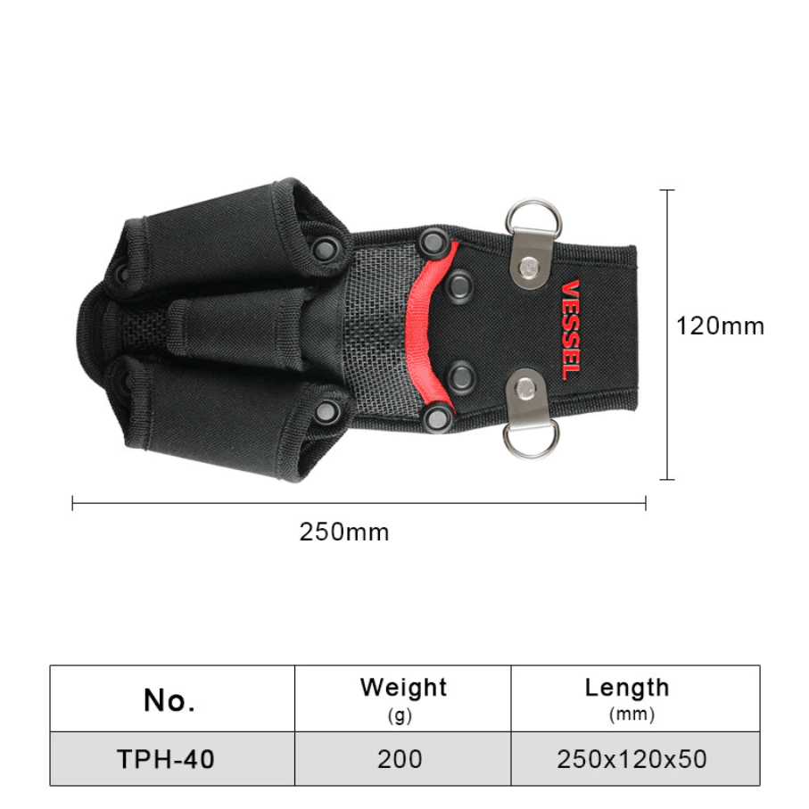 VESSEL TPH-40 SCREWDRIVER & PLIERS HOLDER POUCH - Image 2