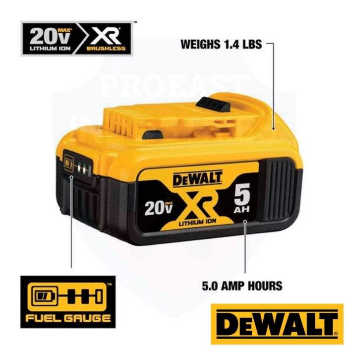 DEWALT DCB184 18V/20V 5.0AH BATTERY - Image 2