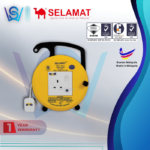 [SIRIM] SELAMAT 1 GANG PORTABLE CABLE REEL 8M 2500W 2K-211