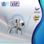 VIP SUS-304 STAINLESS STEEL 2 WAY WALL BIBTAP WITH NOZZLE